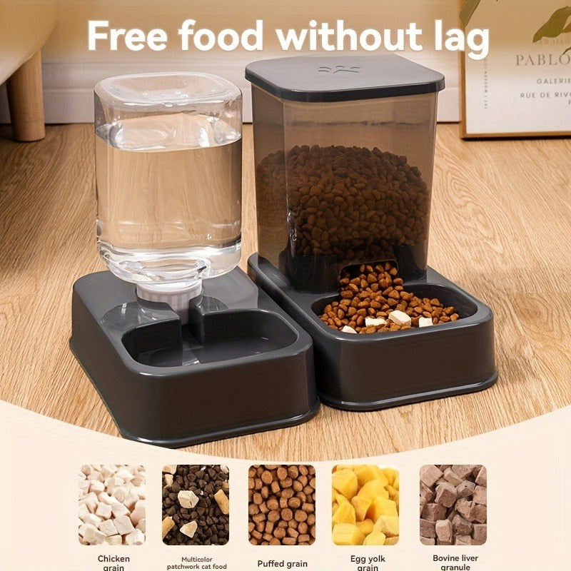Water Dispensers Set For Cats & Dogs Automatic Pet Feeders