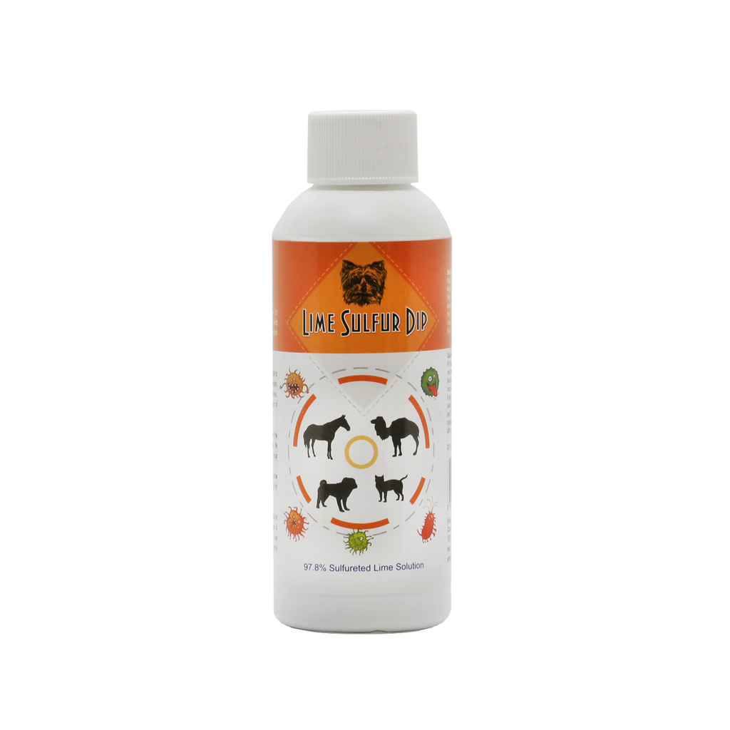 Lime Sulfur Dip – Concentrated Sulfur Solution for Itchy Skin, Mange, Ringworm & Dermatitis – Safe for Dogs, Cats, Horses, and Livestock