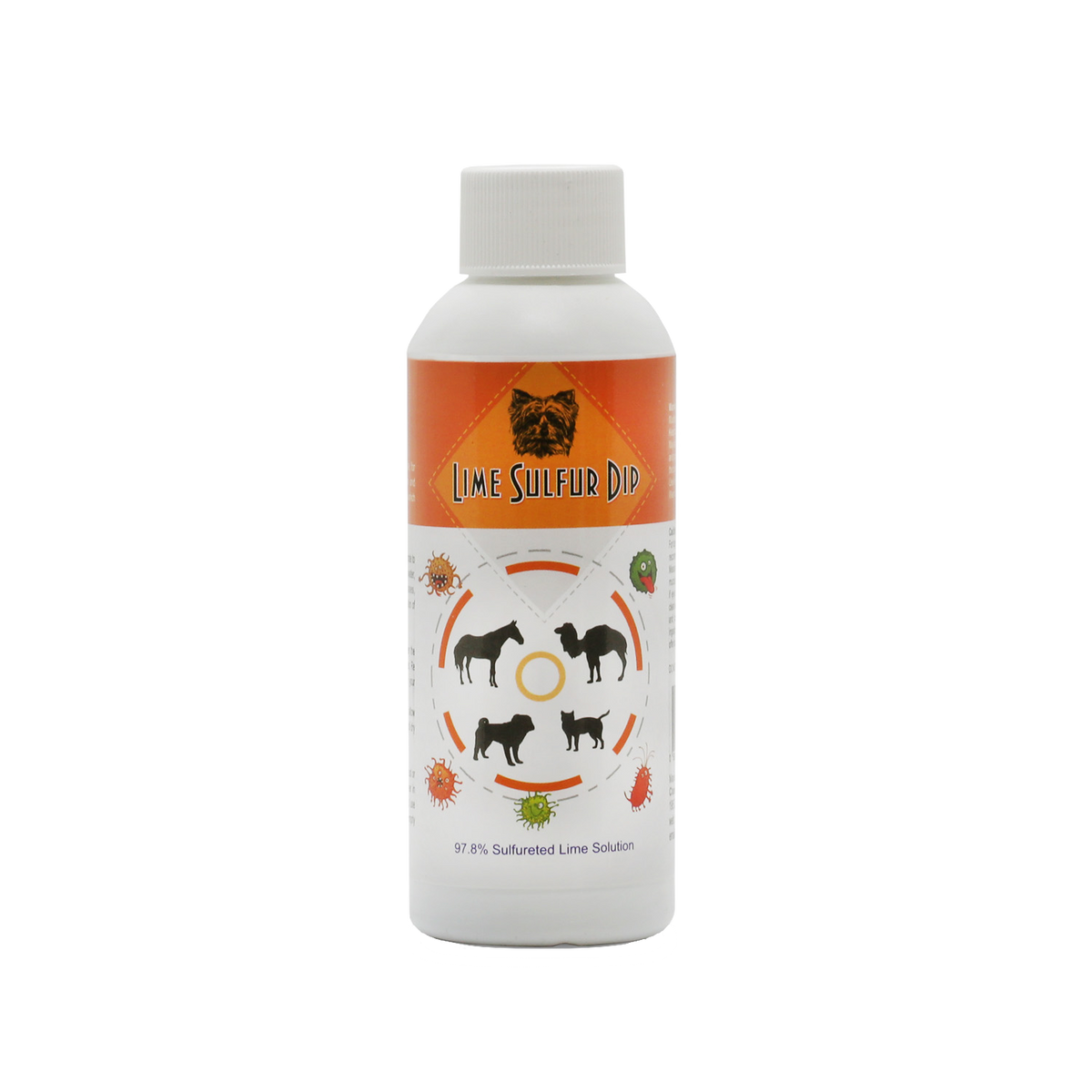 Lime Sulfur Dip – Concentrated Sulfur Solution for Itchy Skin, Mange, Ringworm & Dermatitis – Safe for Dogs, Cats, Horses, and Livestock